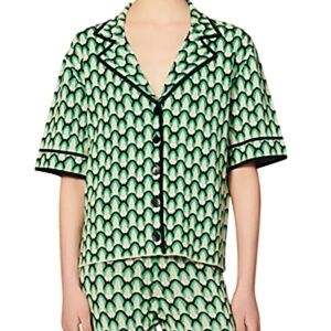 $350 SANDRO GREEN FLORAL JACQUARD OVERSIZED CARDIGAN SMALL OR LARGE NWT